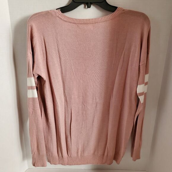 Beautiful Pink Rose pull over sweater lightweight size XL - Picture 3 of 6